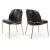Jagger Faux Leather Dining Chair with Brushed Gold Iron Legs