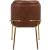 Jagger Faux Leather Dining Chair with Brushed Gold Iron Legs