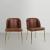 Jagger Faux Leather Dining Chair with Brushed Gold Iron Legs