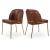 Jagger Faux Leather Dining Chair with Brushed Gold Iron Legs