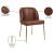 Jagger Faux Leather Dining Chair with Brushed Gold Iron Legs