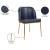 Jagger Faux Leather Dining Chair with Brushed Gold Iron Legs