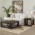 Lennox Hill Oversized Square Coffee Table | Bark Finish
