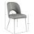 Logan Faux Leather Dining Chair with Chrome Ball Leg Design