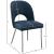 Logan Faux Leather Dining Chair with Chrome Ball Leg Design