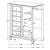 Sandy Beach Wood Chest w/8 Drawers