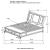 Sandy Beach Wood Storage Sleigh Bed