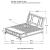 Sandy Beach Wood Storage Sleigh Bed