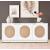 Cane 3-Door Wood Veneer Sideboard
