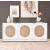 Cane 3-Door Wood Veneer Sideboard