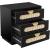 Cane 3-Drawer Wood Veneer Nightstand