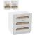 Cane 3-Drawer Wood Veneer Nightstand