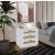 Cane 3-Drawer Wood Veneer Nightstand
