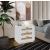 Cane 3-Drawer Wood Veneer Nightstand