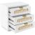 Cane 3-Drawer Wood Veneer Nightstand
