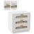 Cane 3-Drawer Wood Veneer Nightstand