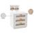 Cane 3-Drawer Wood Veneer Nightstand