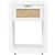 Langham 1-Drawer Wood Veneer & Natural Cane Nightstand