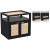 Cambria 2-Door Wood Veneer & Natural Cane Nightstand