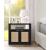 Cambria 2-Door Wood Veneer & Natural Cane Nightstand
