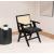 Abby Faux Leather & Cane Arm Chair