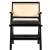 Abby Faux Leather & Cane Arm Chair