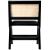 Abby Faux Leather & Cane Arm Chair