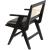 Abby Faux Leather & Cane Arm Chair