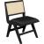 Abby Faux Leather & Cane Side Chair