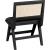 Abby Faux Leather & Cane Side Chair