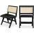 Abby Faux Leather & Cane Side Chair
