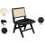 Abby Faux Leather & Cane Side Chair