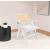 Abby Faux Leather & Cane Arm Chair