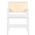 Abby Faux Leather & Cane Arm Chair