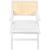 Abby Faux Leather & Cane Arm Chair
