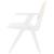 Abby Faux Leather & Cane Arm Chair