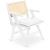 Abby Faux Leather & Cane Arm Chair