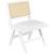 Abby Faux Leather & Cane Side Chair