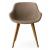 Igloo Fabric/Wood Customizable Dining Armchair