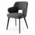 Foyer Fabric/Wood Customizable Upholstered Open-Back Dining Armchair