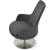 Dervish Leatherette High Back Round Swivel Lounge Armchair