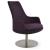 Dervish Leatherette High Back Round Swivel Lounge Armchair