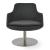 Dervish Leatherette Round Swivel Lounge Armchair