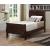 Louis Philippe Wood Panel Sleigh Bed, Twin Size