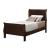 Louis Philippe Wood Panel Sleigh Bed, Twin Size