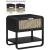 Sage 1-Drawer Wood Nightstand with Natural Cane Drawer Front