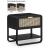 Sage 1-Drawer Wood Nightstand with Natural Cane Drawer Front