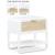 Sage 1-Drawer Wood Nightstand with Natural Cane Drawer Front