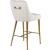 Owen Velvet Counter Stool with Polished Gold Legs
