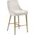 Owen Velvet Counter Stool with Polished Gold Legs